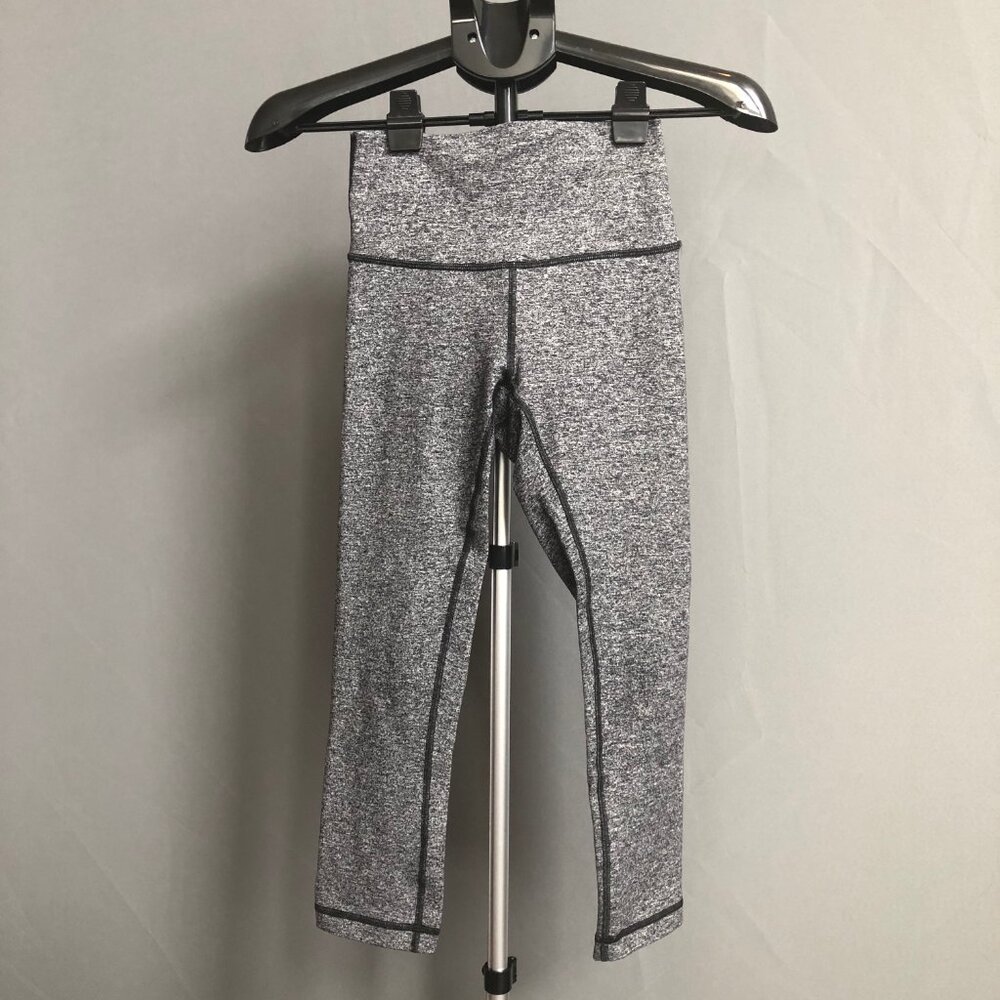 Lululemon Wunder Under High-Rise Leggings Womens 4 Heathered Black Inseam 21
